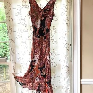 Paisley Print Midi Dress